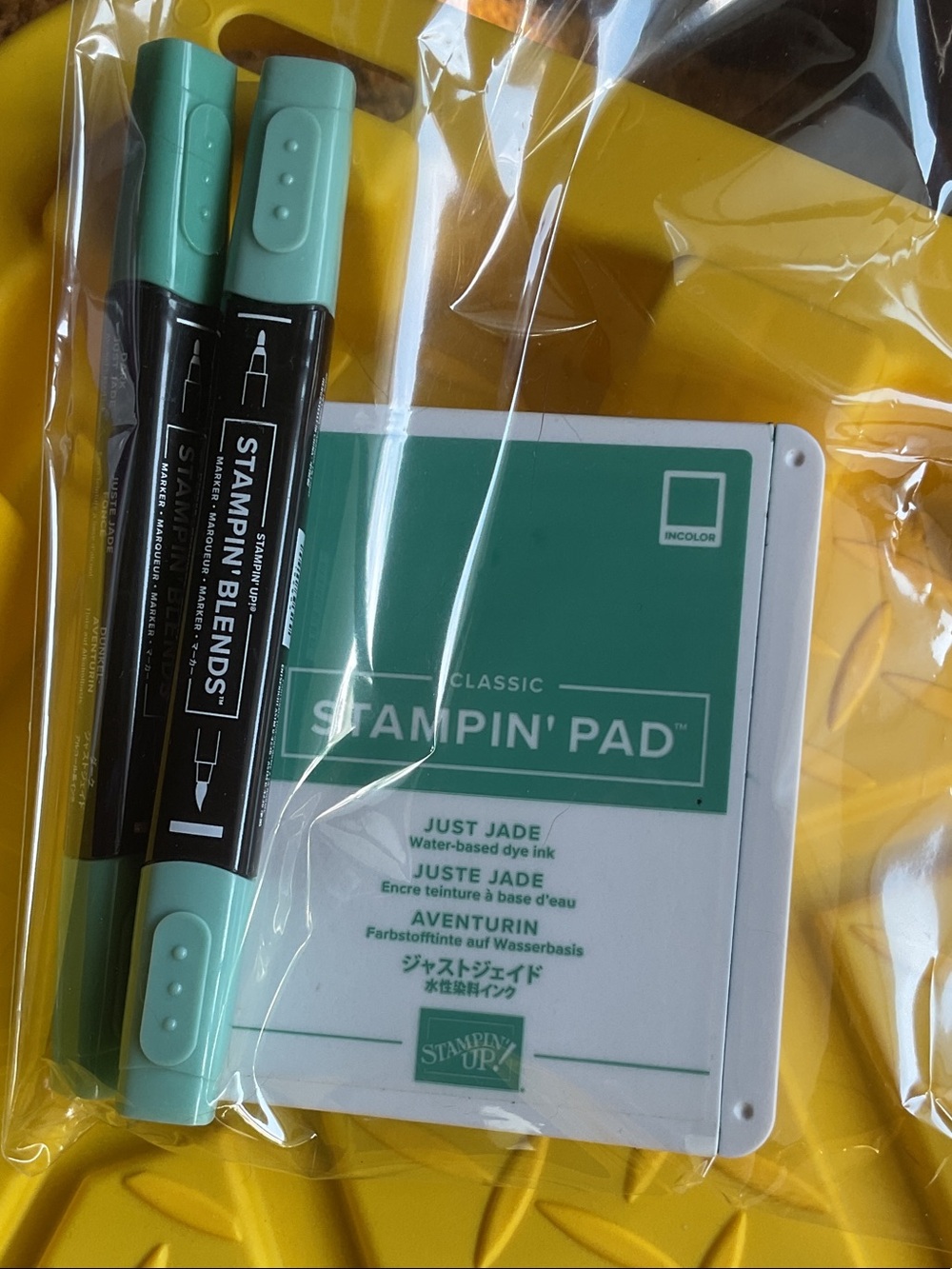 Stampin' Up! Just Jade Ink Pad with Coordinating Blends Markers